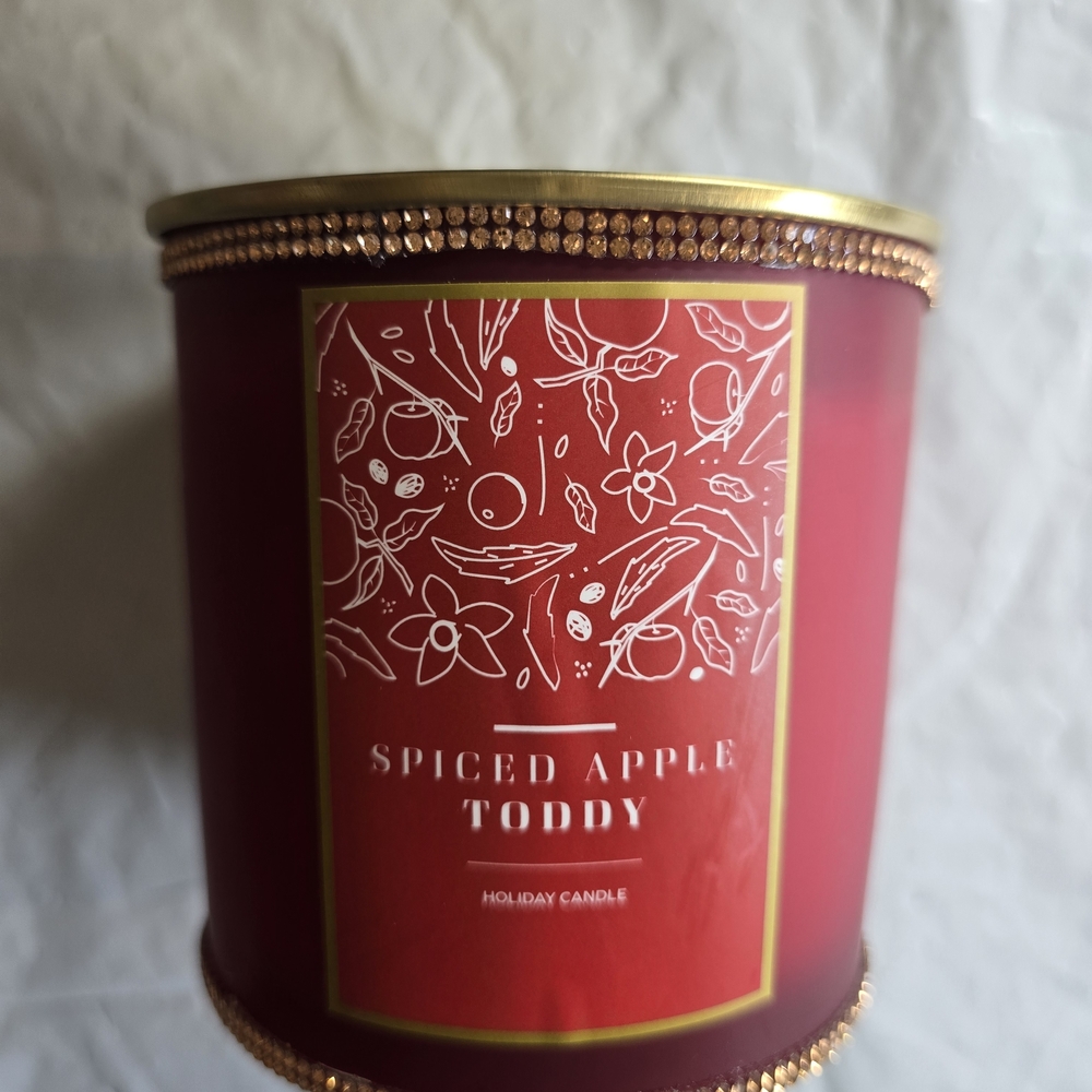Spiced Apple Toddy Candle - Red New 3 Wic